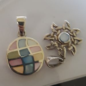 925 Sterling silver mother of pearl pendant